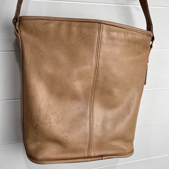 Coach vintage bleecker Legacy Tan Leather  Crossbody Bag Purse 0171 020 - Picture 3 of 11